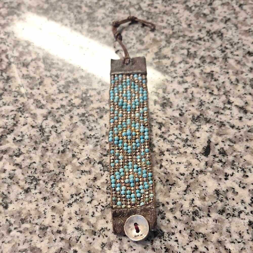 Chan Liu Beaded Bracelet with Button Closure